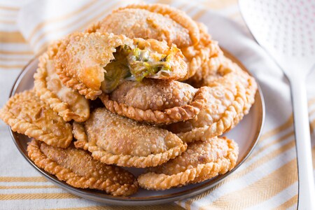 Empanadas con gorgonzola y puerros
