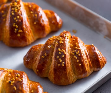 Croissants integrales con miel