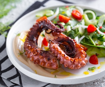 Pulpo a la plancha y su mayonesa