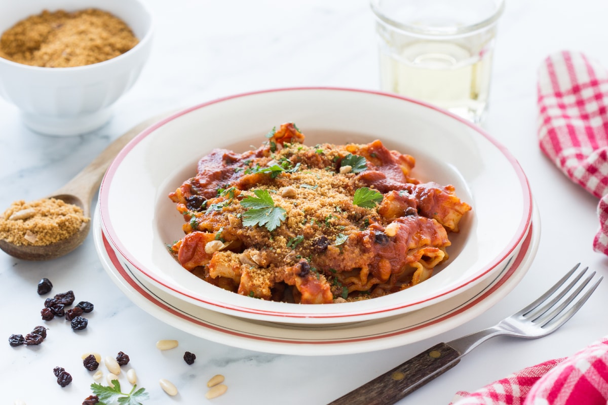 Pasta con anchoas