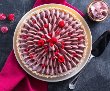Tarta con chocolate ruby