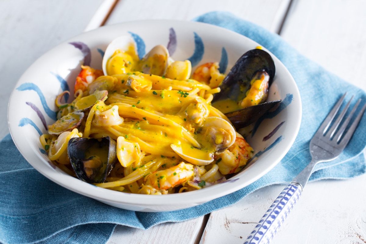 Carbonara de mar de Viareggio
