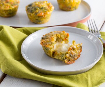 Pastel de verduras con queso fundido