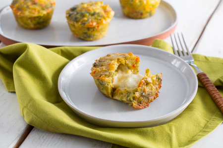 Pastel de verduras con queso fundido