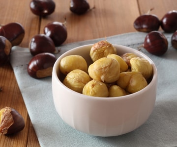 Castañas al microondas