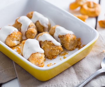 Bombitas de pollo queso y pimienta