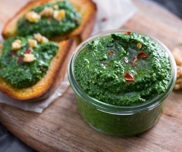 Pesto de col rizada