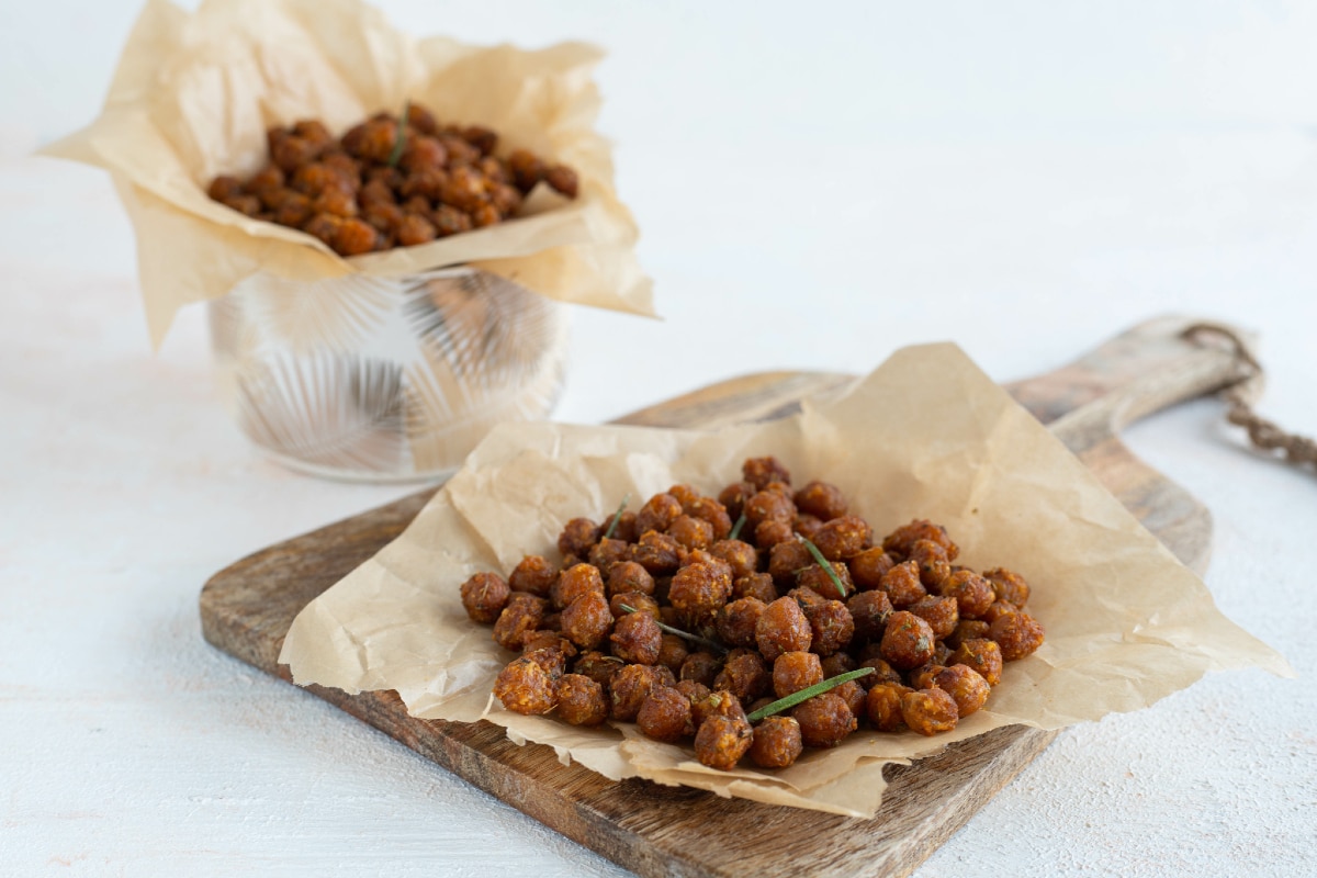Garbanzos crujientes al horno
