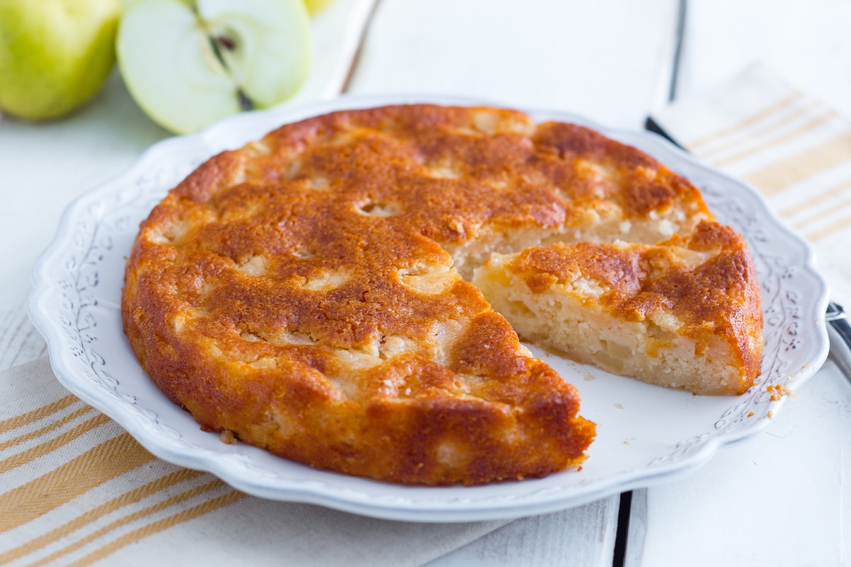 Tarta de manzana sin huevos