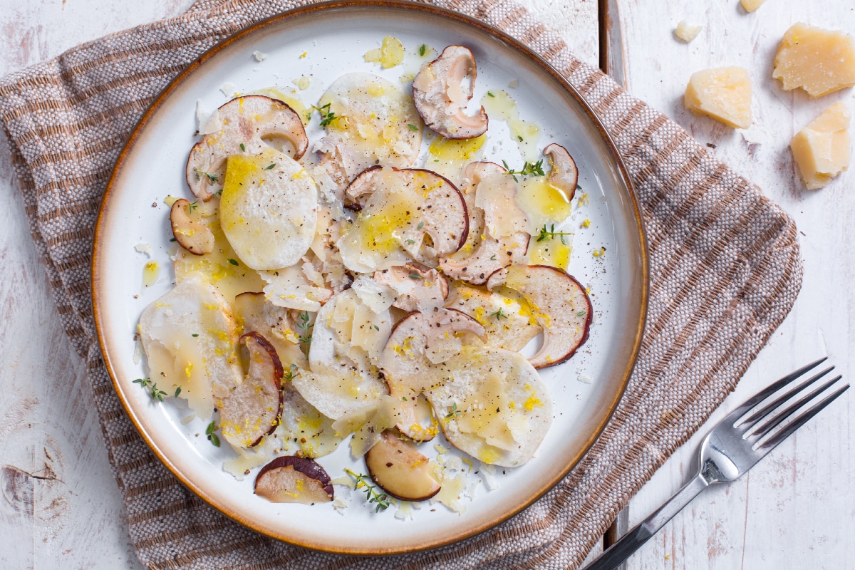 Ensalada de boletus y Parmesano