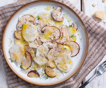Ensalada de boletus y Parmesano