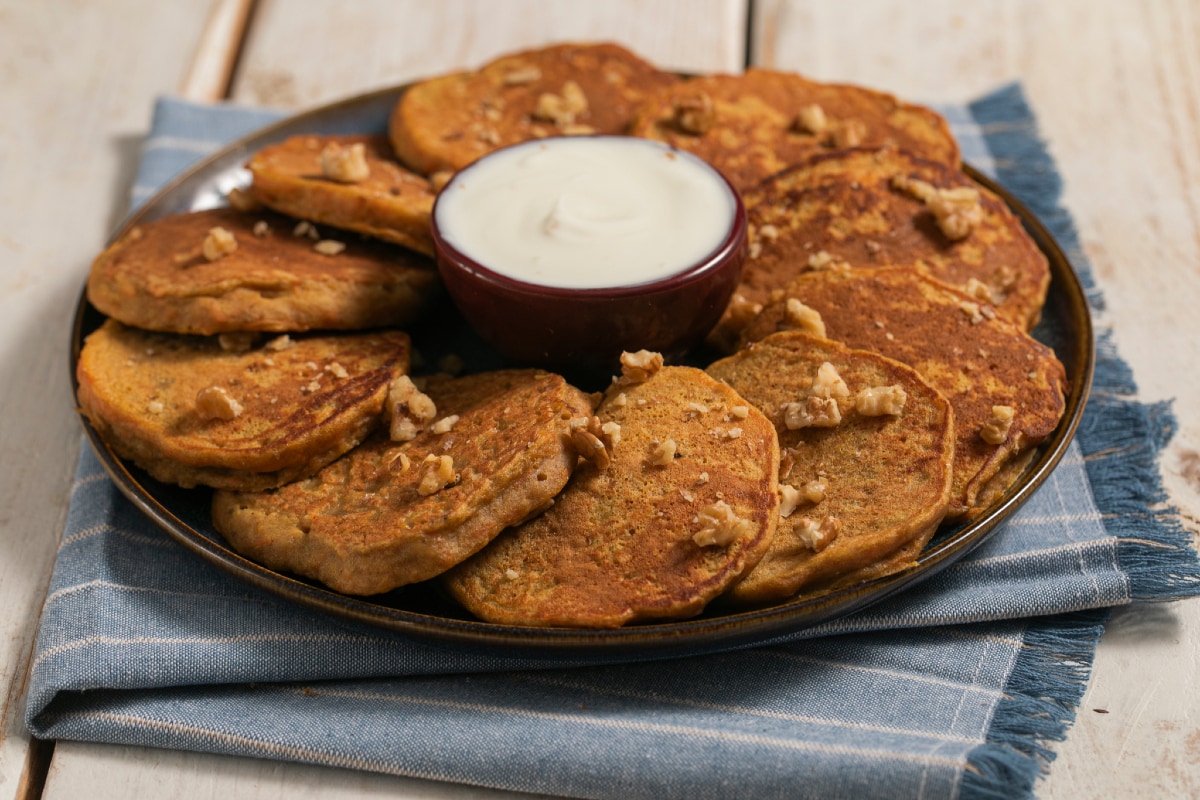 Pancake de plátano y zanahorias