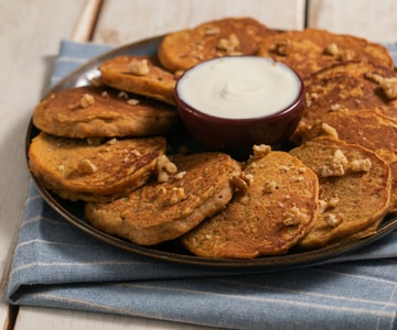 Pancake de plátano y zanahorias
