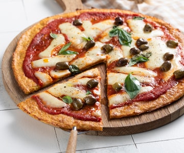 Falsa pizza de coliflor