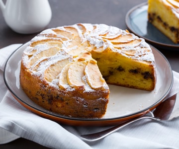 Tarta de manzana y chocolate