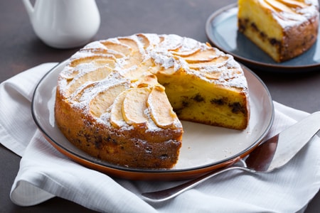 Tarta de manzana y chocolate