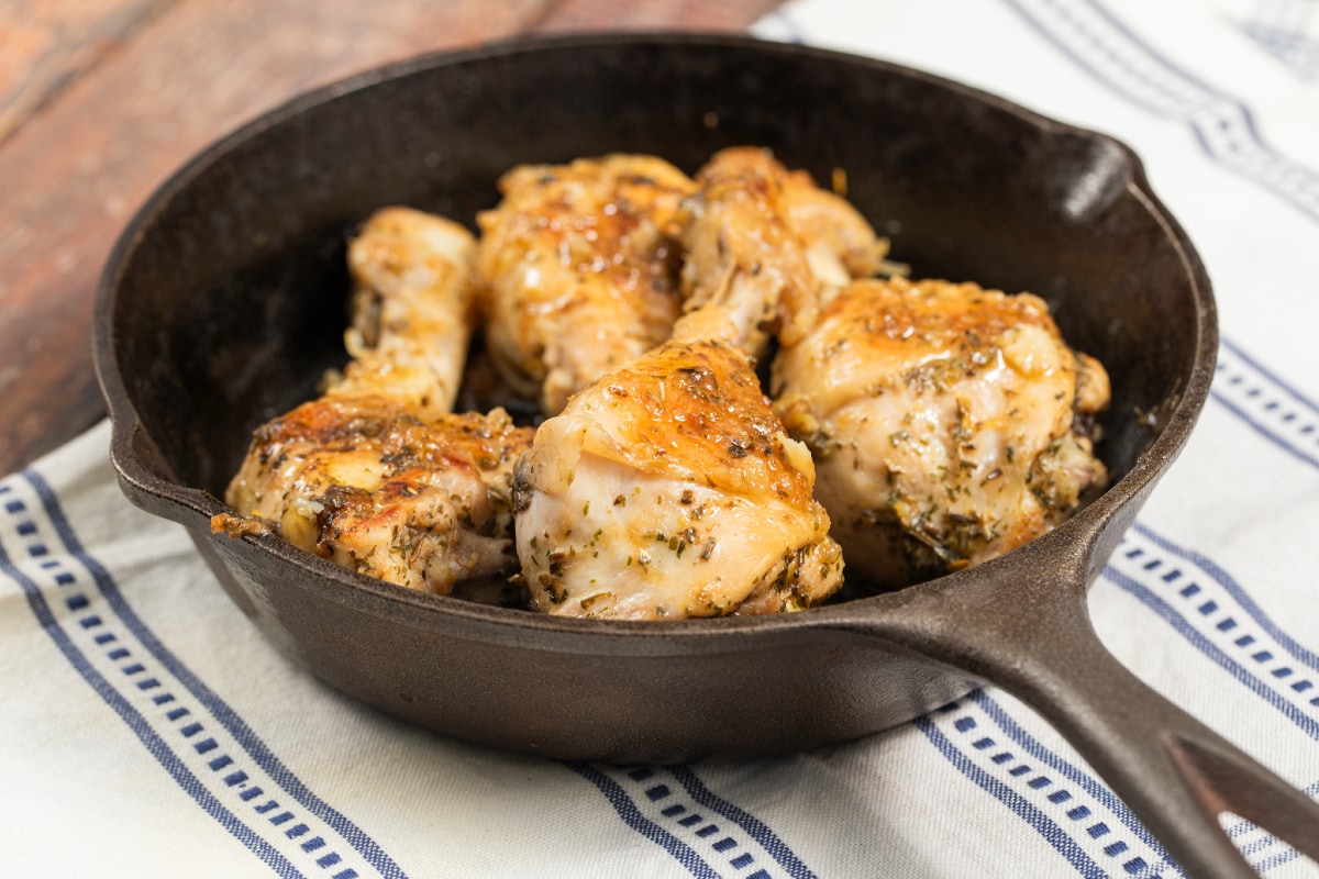 Muslos de pollo a la sartén