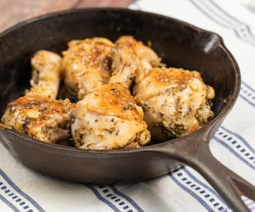 Muslos de pollo a la sartén