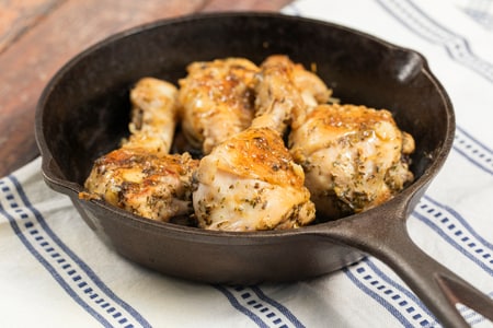 Muslos de pollo a la sartén