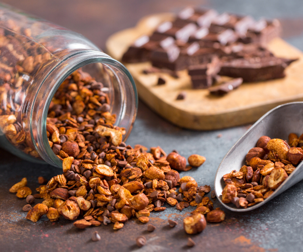 Granola de chocolate