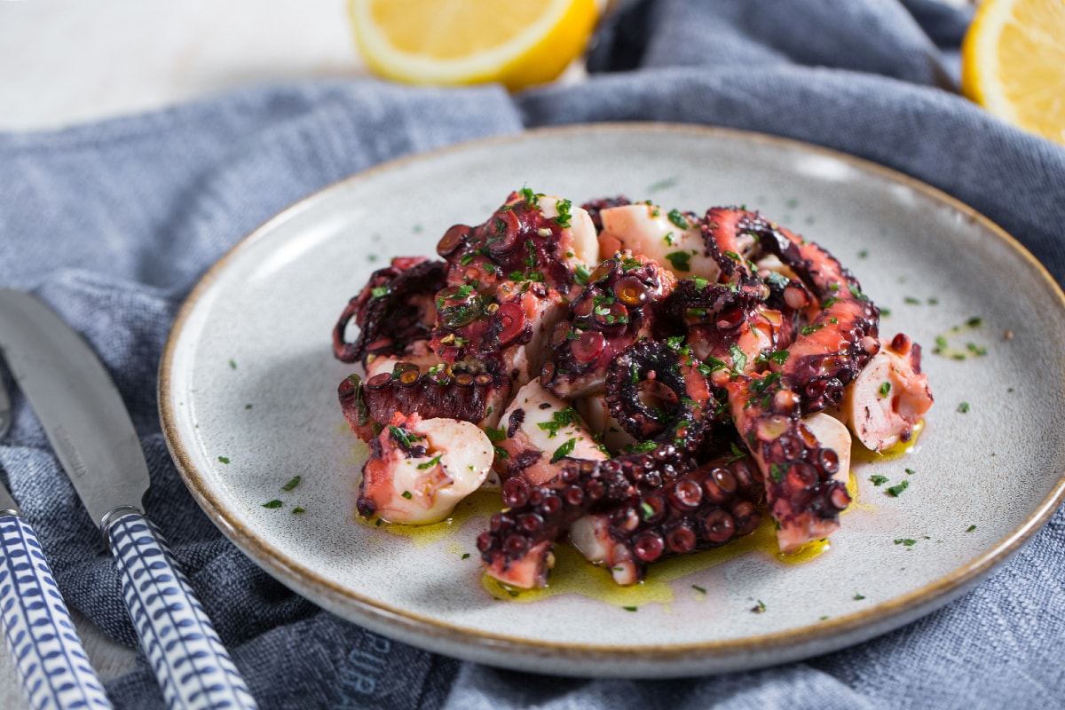 Pulpo en olla a presión