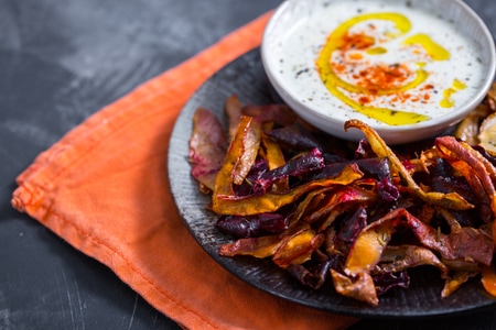 Chips de cáscaras de verduras