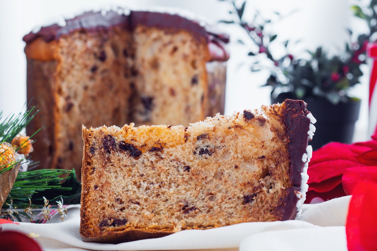 Panettone de cerezas y chocolate