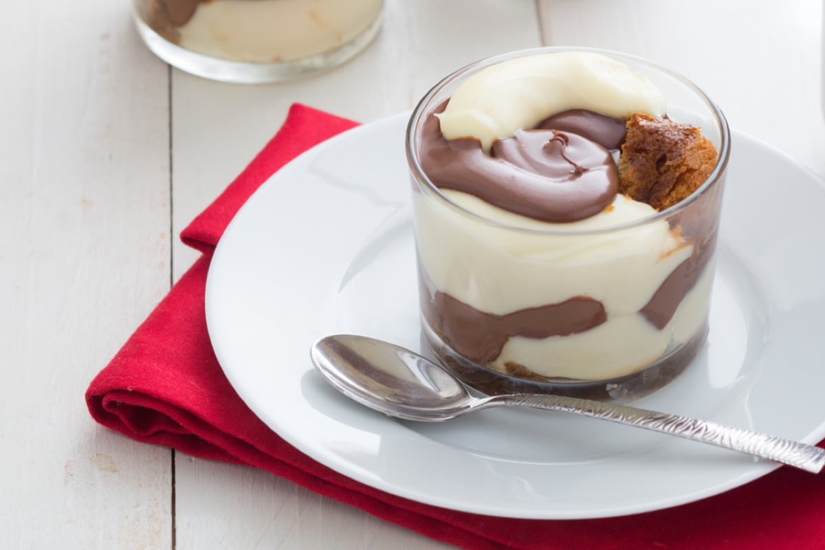 Copas de pandoro, crema y Nutella®
