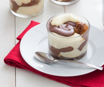 Copas de pandoro, crema y Nutella®