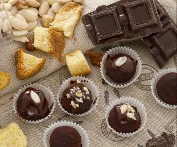 Trufas de pandoro al chocolate