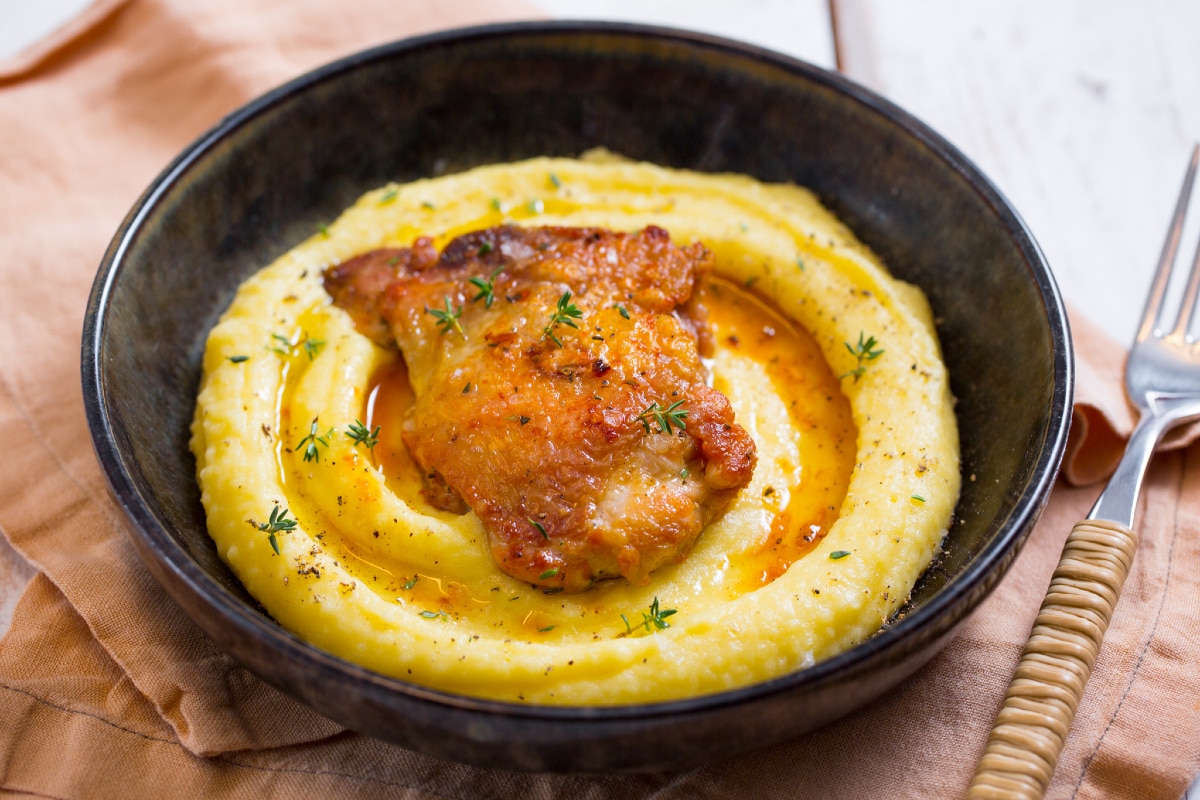 Pollo y puré