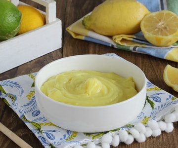 Crema de limón sin huevos