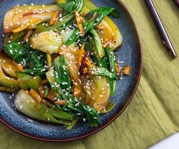 Pak choi en wok
