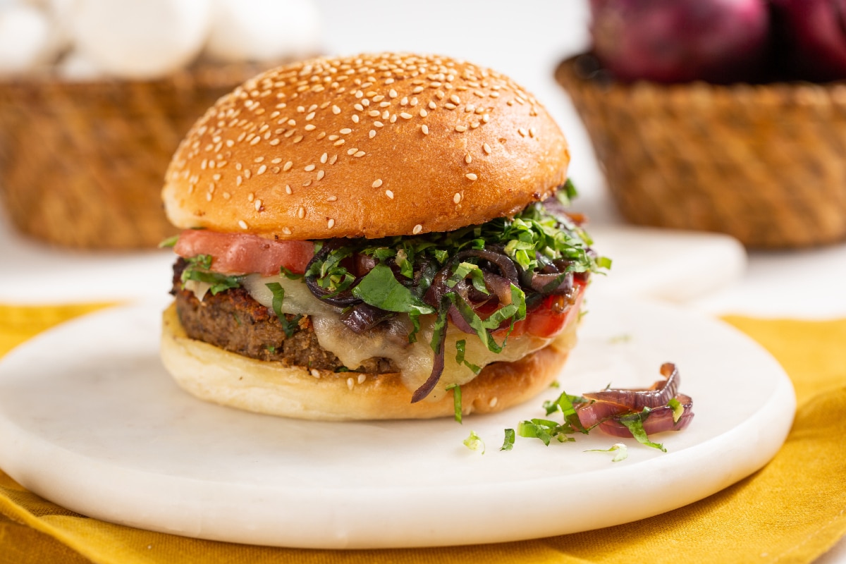 Hamburguesa de champiñones