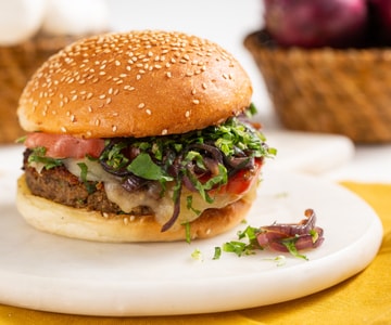 Hamburguesa de champiñones