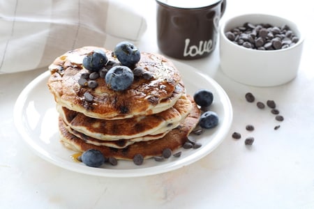 Pancake con yogur griego