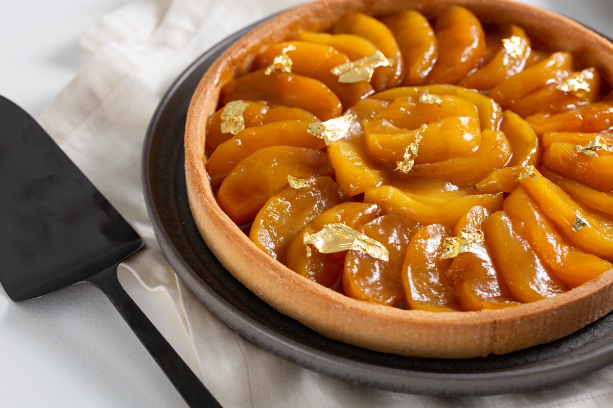 Tarta de manzana y caramelo