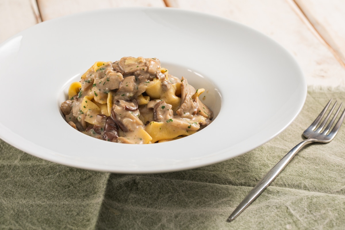 Pappardelle con setas porcini
