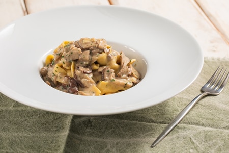 Pappardelle con setas porcini