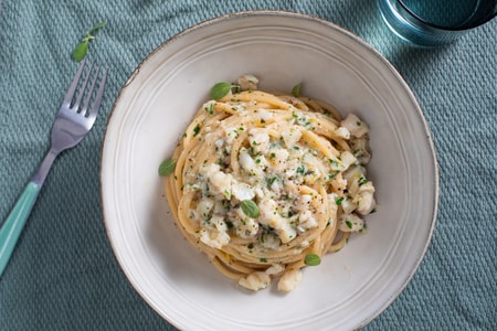Pasta al ragú blanco de pescado