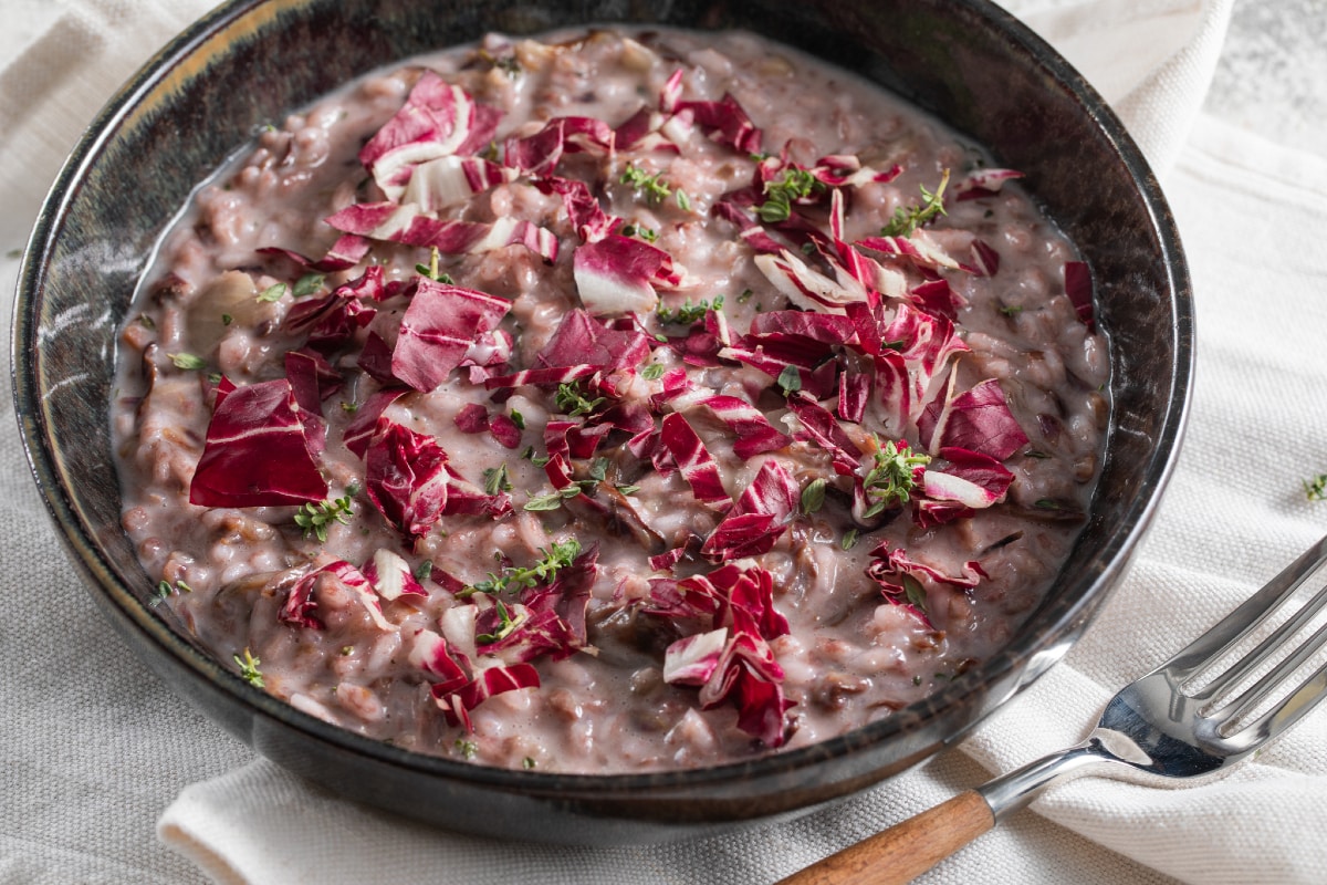 Risotto de achicoria