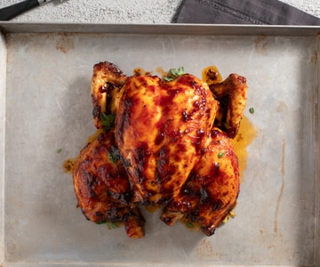 Pollo a la diabla con salsa agridulce