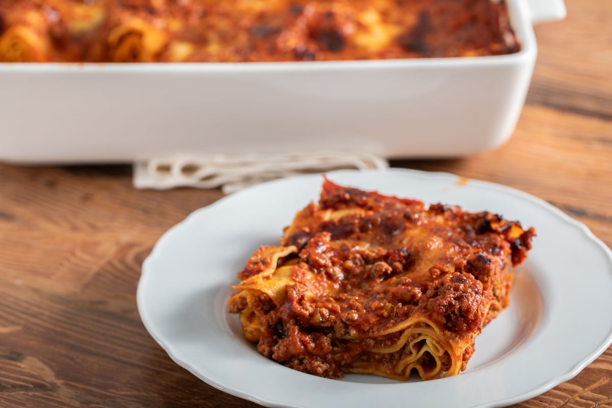 Lasaña sin bechamel