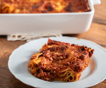 Lasaña sin bechamel