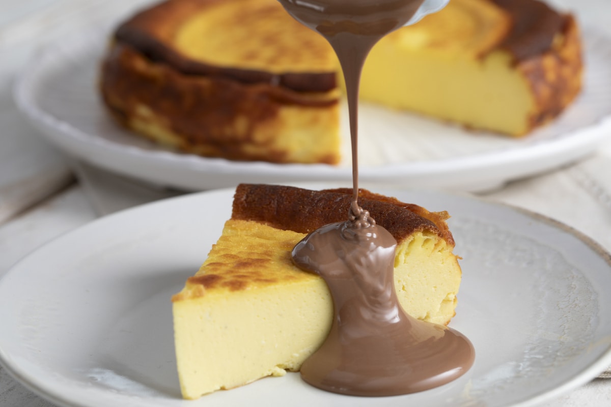 Tarta de queso vasca