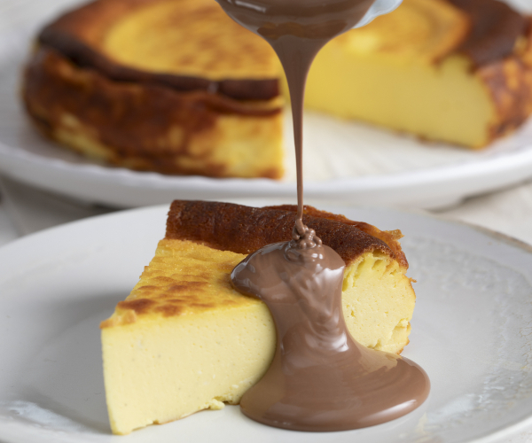 Tarta de queso vasca