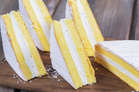 Tarta sándwich con crema de mascarpone