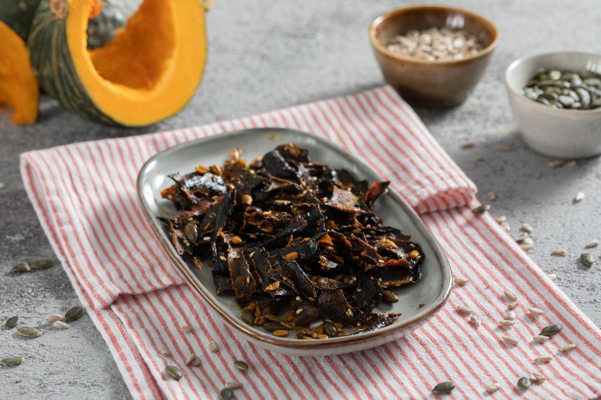 Chips de piel de calabaza