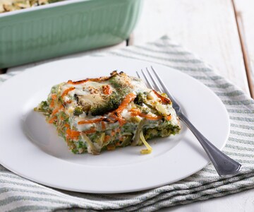 Lasaña de crepe con verduras