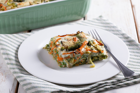 Lasaña de crepe con verduras